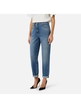 Jeans Elisabetta Franchi PJ27D61E2 da donna blu denim.
